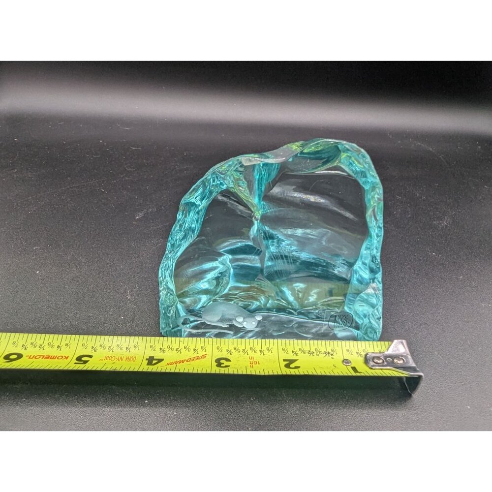 Vtg Hovmantrop Signed R. Strand Bornesson Iceberg Glacier Block Etched Mouse Scu - Picture 5 of 16